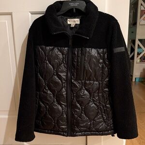 New Without Tags Koolaburra Black Teddy Quilted Jacket